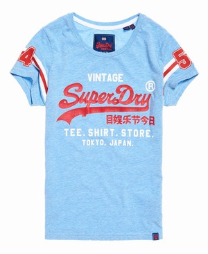 Superdry Ing Shop Varsity Női Pólók Kék | ZMNFW0542